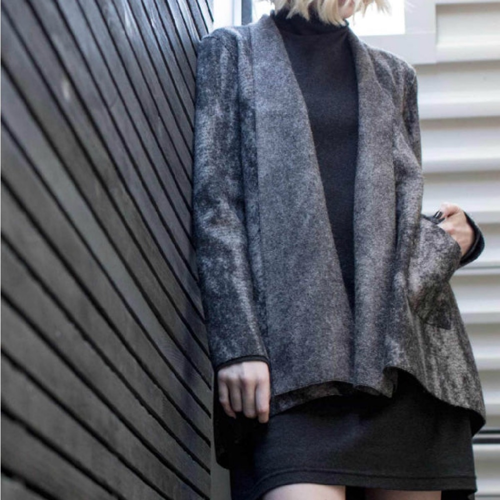 Indigenous Design Bouled Wool Swing Jacket